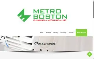 Metro Boston Plumbing & Mechanical website