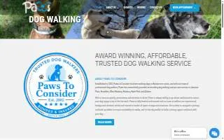 Paws To Consider of Boston website