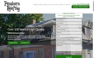 Penshorn Roofing Co Inc website