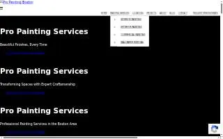 Pro Painting Services of Boston website