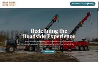 Road Ridge Towing Services website