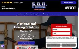 S.D.H. Plumbing & Heating of Boston website