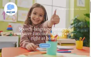 Small Talk Boston Speech and Language Therapy website