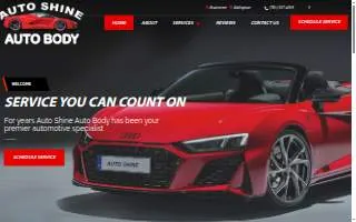 Auto Shine Auto Body of Braintree website