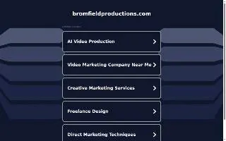 Bromfield Productions, Inc. website