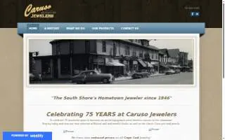 Caruso Jewelers website