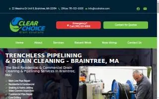 Clear Choice Drain Solutions website