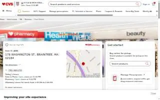 CVS Pharmacy of Braintree website