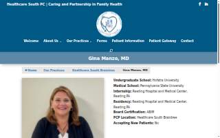 Healthcare South Braintree: Gina Manzo, MD