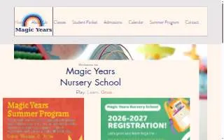 Magic Years Nursery School website