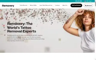Removery Tattoo Removal & Fading of Braintree website
