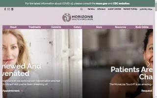 Horizons Health & Wellness website