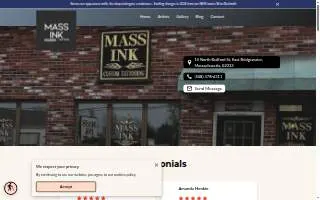 Mass Ink Tattoo website