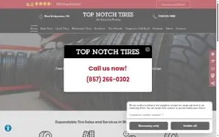 Top Notch Tires website