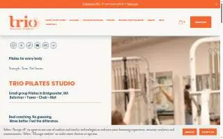 Trio Pilates Studio of Bridgewater website