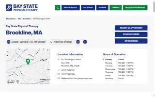 Bay State Physical Therapy of Brookline website