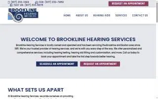 Brookline Hearing Services Inc website