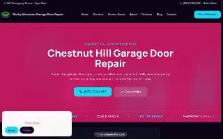 Rocky Mountain Garage Door Repair website