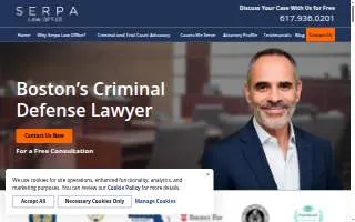 Serpa Law Office of Brookline website