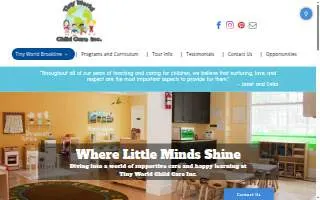 Tiny World Child Care Inc. website
