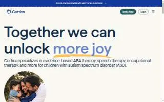 Cortica Burlington website
