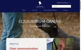 Equilibrium Canine of Burlington website