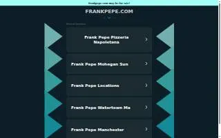 Frank Pepe Pizzeria Napoletana website