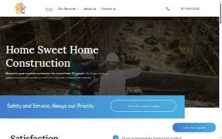 Home Sweet Home Construction LLC website