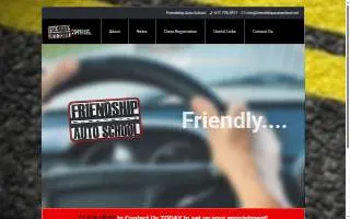 Friendship Auto School website