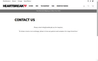 Heartbreak Hill Running Company website