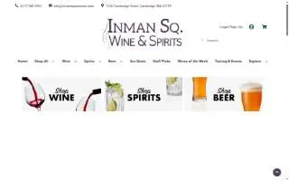 Inman Square Wine & Spirits website