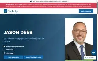 Jason Deeb @ Cambridge Savings Bank (NMLS 187869) website