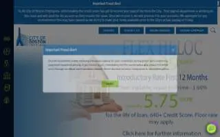 City Of Boston Credit Union website
