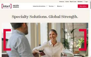 Intact Insurance Specialty Solutions website
