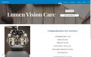 Lumen Vision Care website