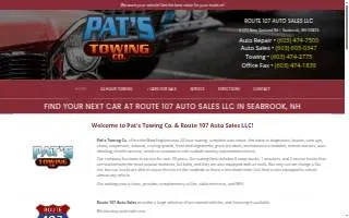 Pat's Towing of Canton website
