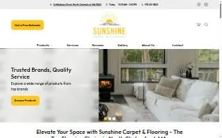Sunshine Carpet & Flooring of Chelmsford website