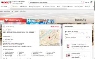 CVS Pharmacy of Chelsea website
