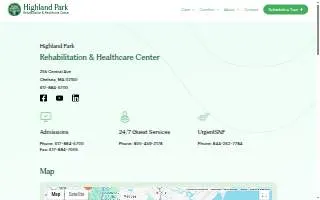 Highland Park Rehabilitation & Healthcare Center website