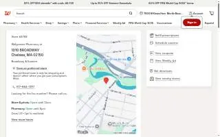 Walgreens of Chelsea website