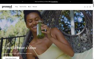 Pressed'O Organic Juice Bar and Cafe (Grab ad Go) website