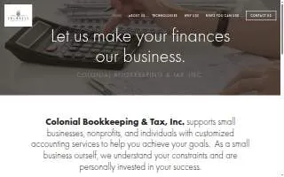 Colonial Bookkeeping & Tax, Inc. website
