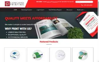 Concord Printing LLC website