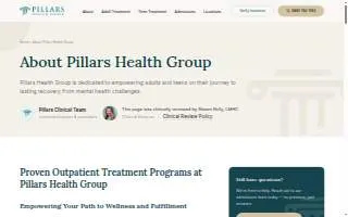 Pillars Health Group website