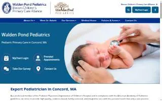 Walden Pond Pediatrics website