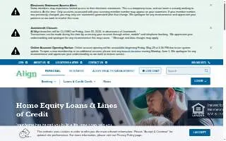 Align Credit Union of Amesbury website