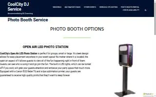 CoolCity Wedding DJ & Photo Booth Service website