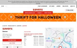 Savers of Danvers website