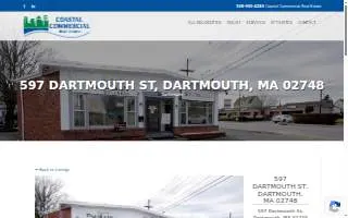 Coastal Commercial Real Estate of Dartmouth website