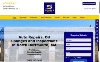 Sparks Auto website